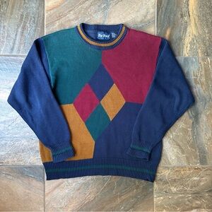 Par Four Vintage Men's Multicolor Geometric Sweater Size Medium